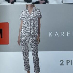 Karen Neuburger Women's M Pajama Set Black e0651